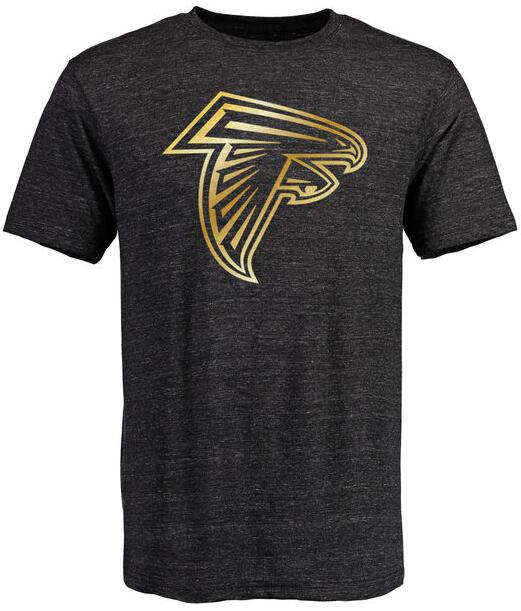 Nike Falcons Black Pro Line Gold Collection Tri-Blend Men's Short Sleeve T-Shirt