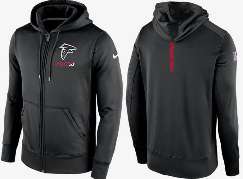 Nike Falcons Black Team Logo Full Zip Hoodie