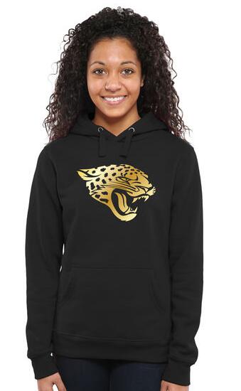 Nike Jaguars Black Pro Line Gold Collection Women Pullover Hoodie
