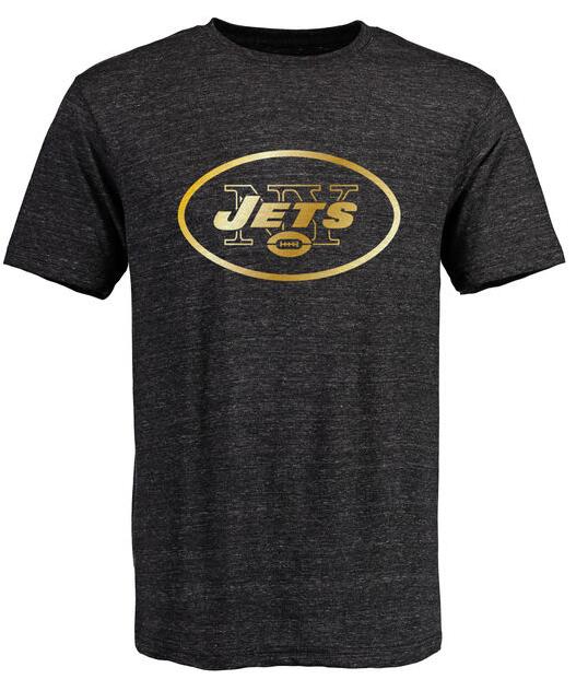 Nike Jets Black Pro Line Gold Collection Tri-Blend Men's Short Sleeve T-Shirt