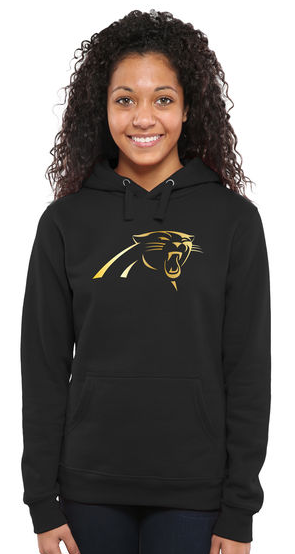 Nike Panthers Black Pro Line Gold Collection Women Pullover Hoodie