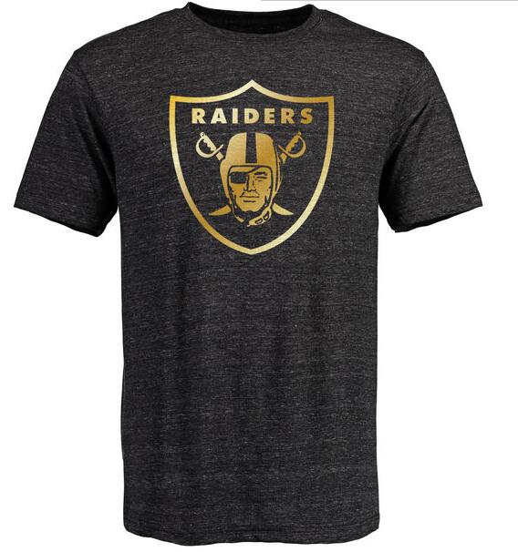 Nike Raiders Black Pro Line Gold Collection Tri-Blend Men's Short Sleeve T-Shirt