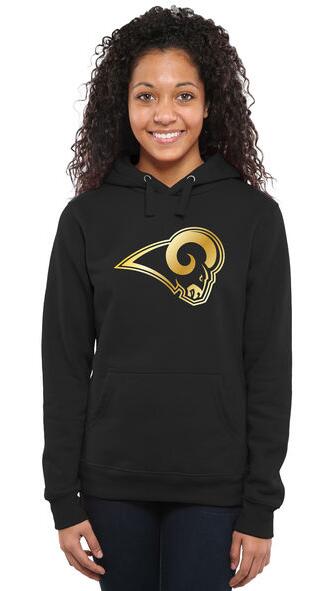Nike Rams Black Pro Line Gold Collection Women Pullover Hoodie