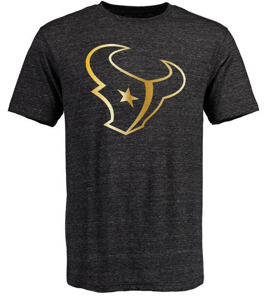 Nike Texans Black Pro Line Gold Collection Tri-Blend Men's Short Sleeve T-Shirt
