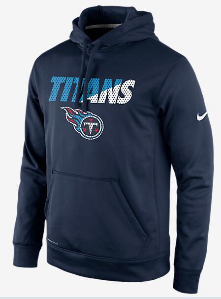 Nike Titans Navy Blue Sideline Pullover Hoodie