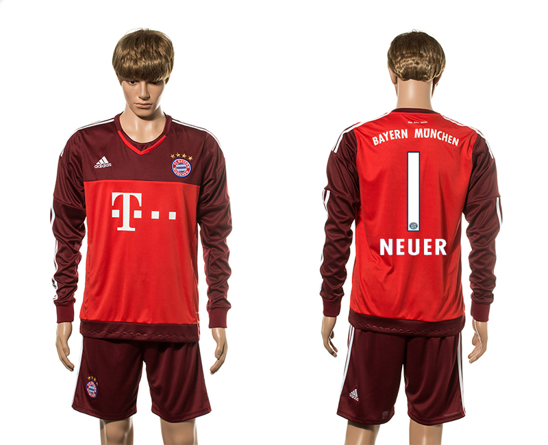 2015-16 Bayern Munich 1 NEUER Goalkeeper Jersey