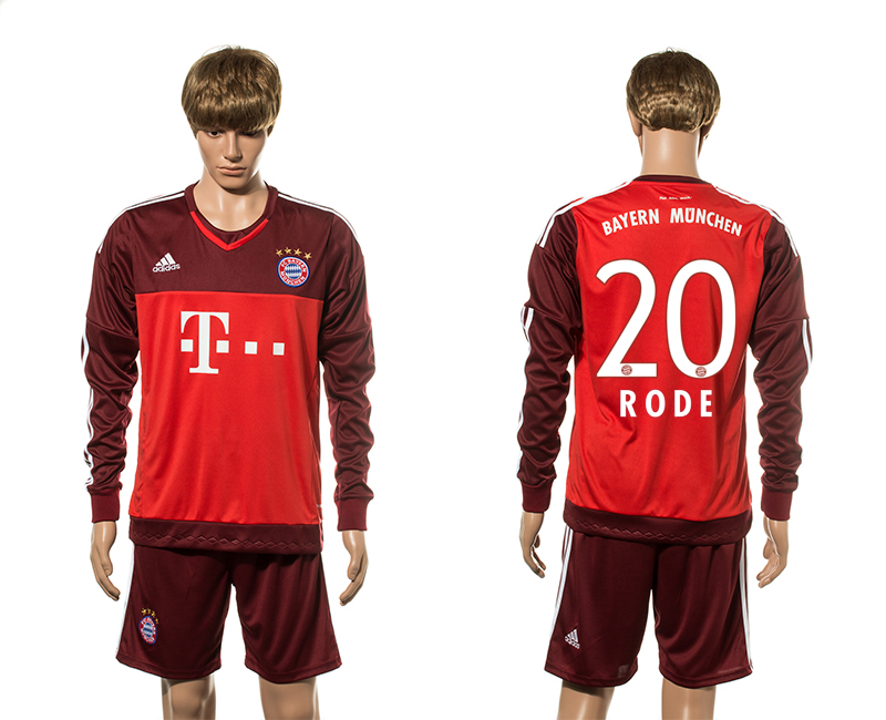 2015-16 Bayern Munich 20 RODE Goalkeeper Jersey