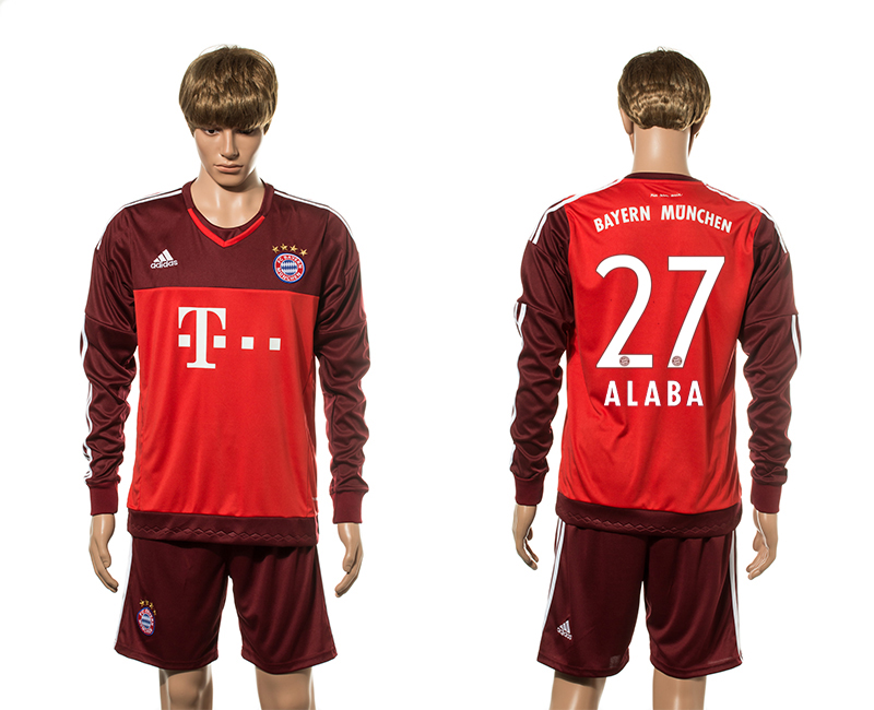 2015-16 Bayern Munich 27 ALABA Goalkeeper Jersey