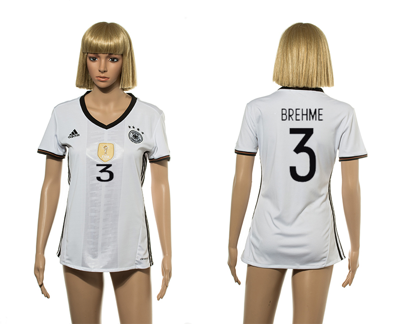 Germany 3 BREHME Home Women UEFA Euro 2016 Jersey