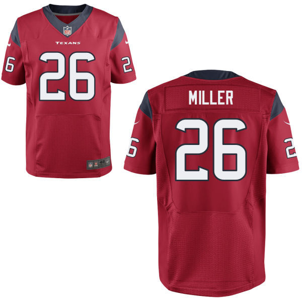 Nike Texans 26 Lamar Miller Red Elite Jersey