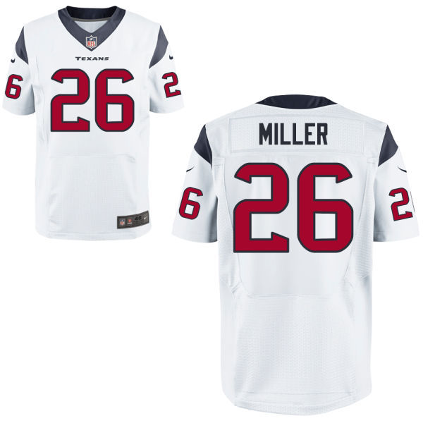 Nike Texans 26 Lamar Miller White Elite Jersey