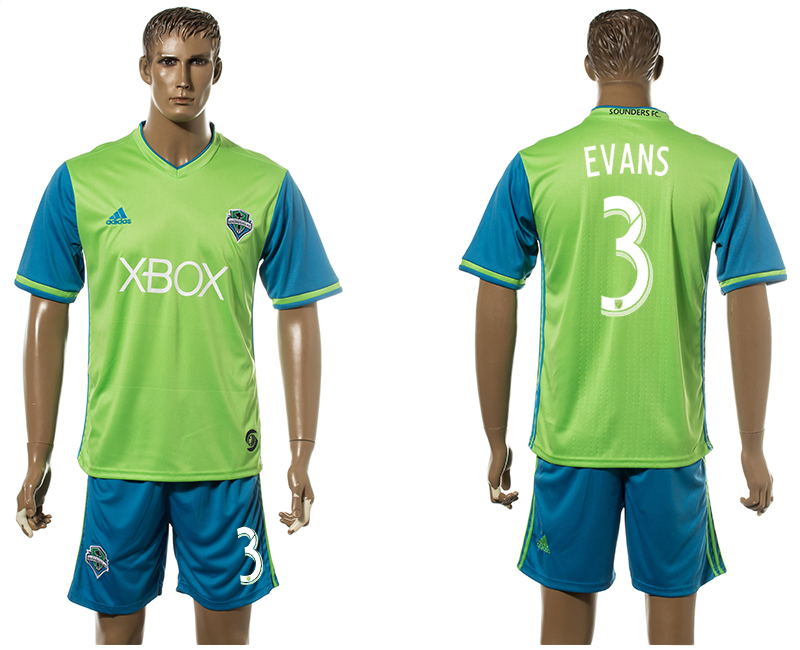 2016-17 Seattle Sounders 3 EVANS Home Jersey