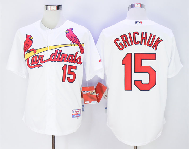 Cardinals 15 Randal Grichuk White Cool Base Jersey
