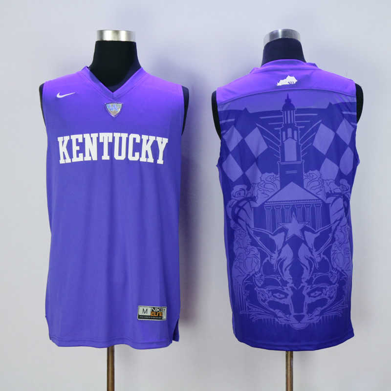 Kentucky Wildcats Blank Blue College Basketball Jersey