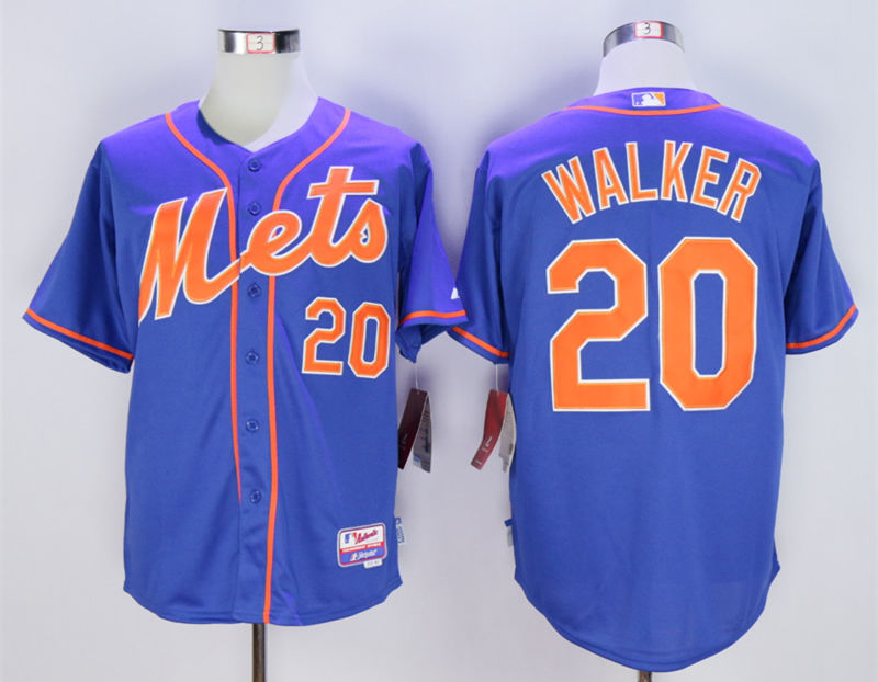 Mets 20 Neil Walker Blue Cool Base Jersey