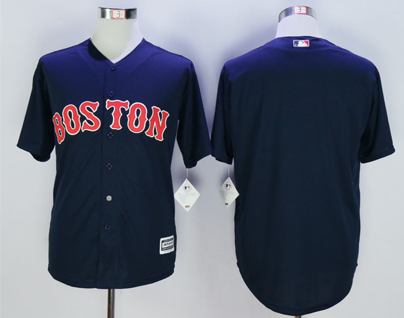 Red Sox Blank Blue New Cool Base Jersey