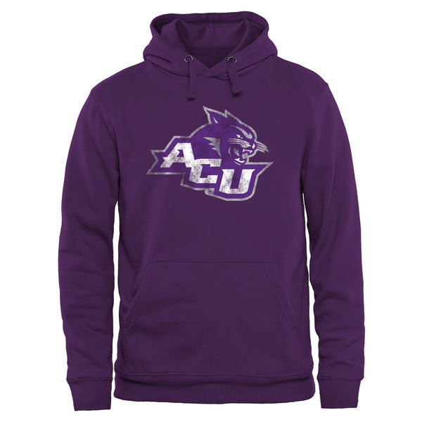 Abilene Christian University Wildcats Team Logo Purple College Pullover Hoodie