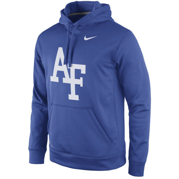 Air Force Falcons Fresh Logo Blue College Pullover Hoodie2 - Click Image to Close