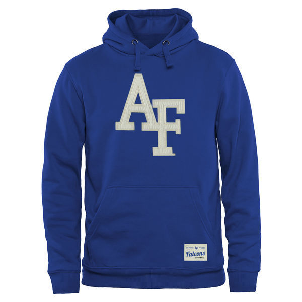 Air Force Falcons Fresh Logo Blue College Pullover Hoodie3 - Click Image to Close