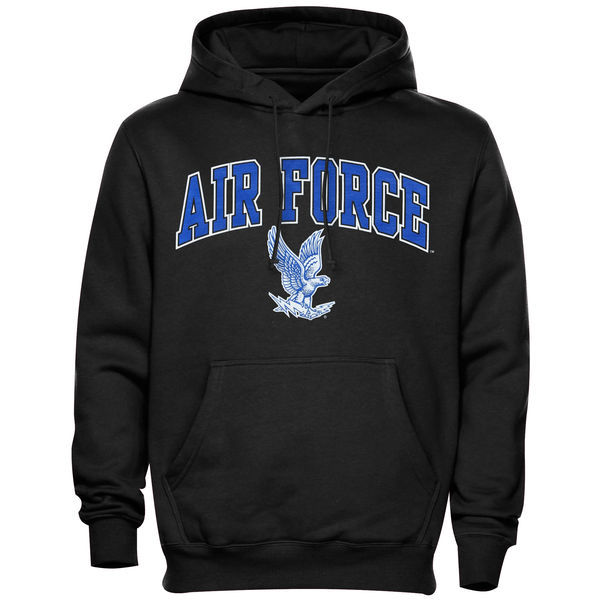 Air Force Falcons Team Logo Black College Pullover Hoodie