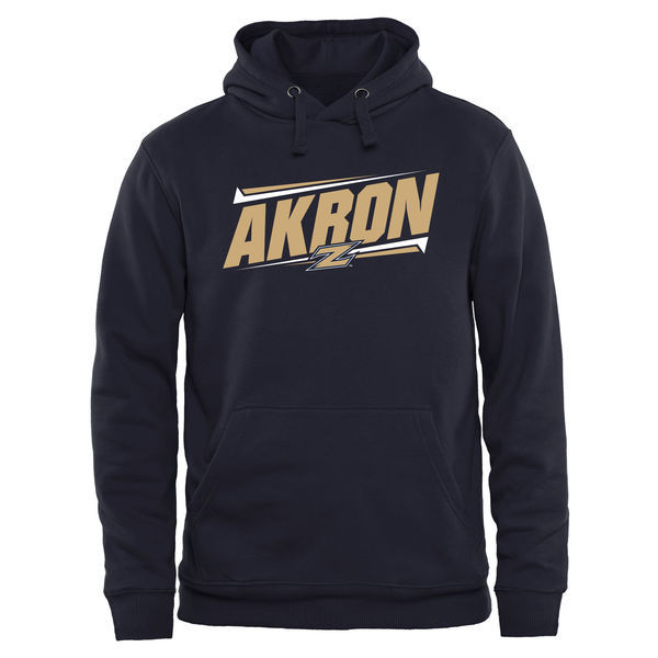 Akron Zips Fresh Logo Black College Pullover Hoodie2 - Click Image to Close
