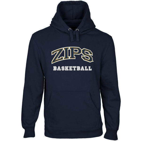 Akron Zips Fresh Logo Navy Blue College Pullover Hoodie2 - Click Image to Close