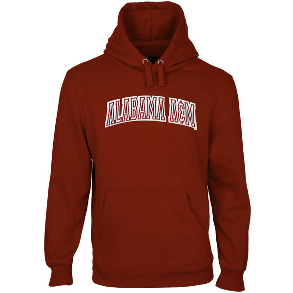 Alabama A&M Bulldogs Team Logo Red College Pullover Hoodie2 - Click Image to Close