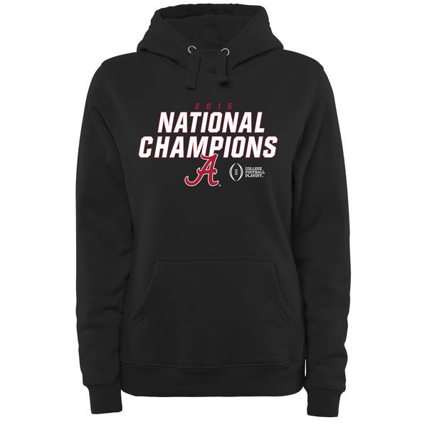 Alabama Crimson Tide 2015 National Champions Black College Pullover Hoodie2