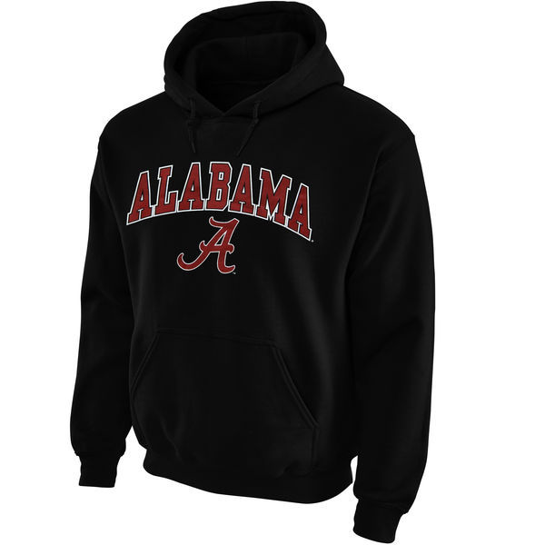 Alabama Crimson Tide Team Logo Black College Pullover Hoodie