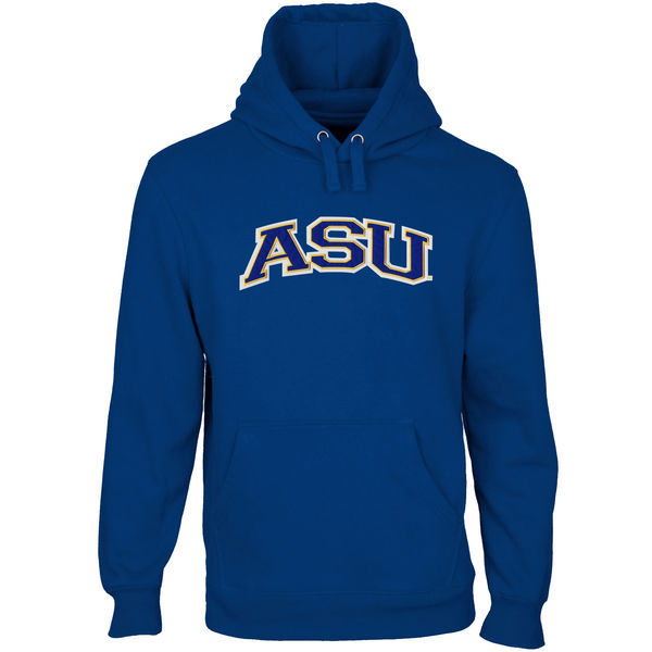 Albany State University Golden Rams Fresh Logo Blue College Pullover Hoodie (1)