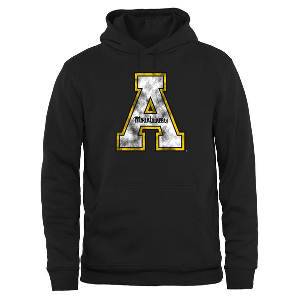 Appalachian State Mountaineers Fresh Logo Black College Pullover Hoodie