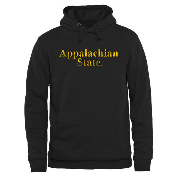 Appalachian State Mountaineers Fresh Logo Black College Pullover Hoodie2 - Click Image to Close