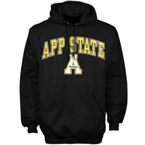 Appalachian State Mountaineers Team Logo Black College Pullover Hoodie - Click Image to Close
