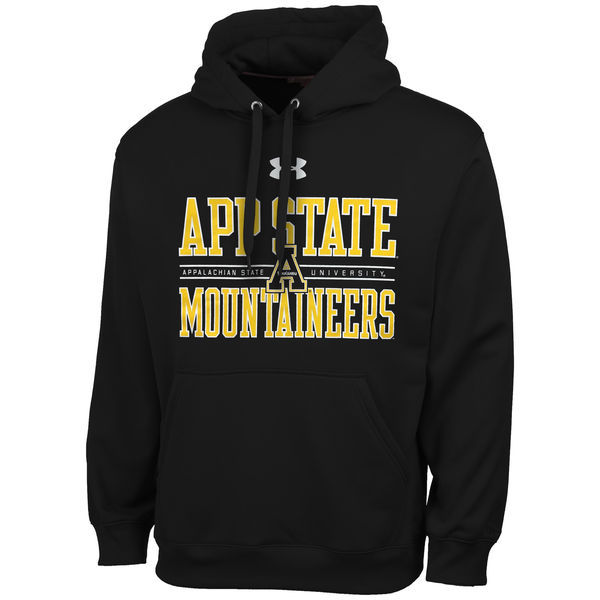 Appalachian State Mountaineers Team Logo Black College Pullover Hoodie4 - Click Image to Close