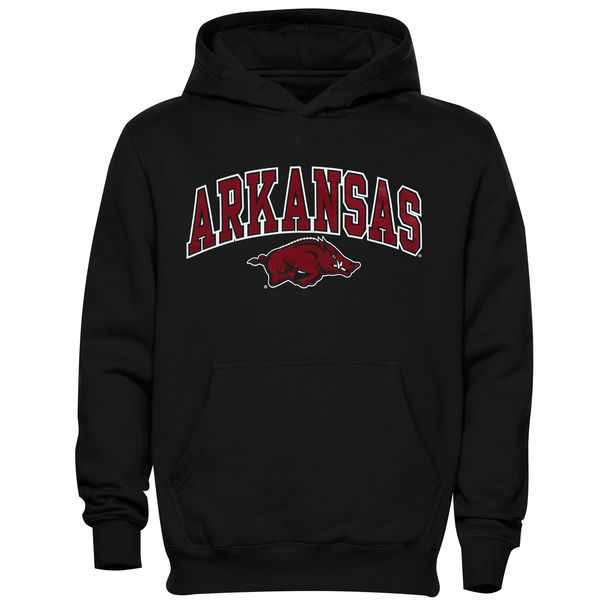 Arkansas Lady Razorbacks Team Logo Black College Pullover Hoodie