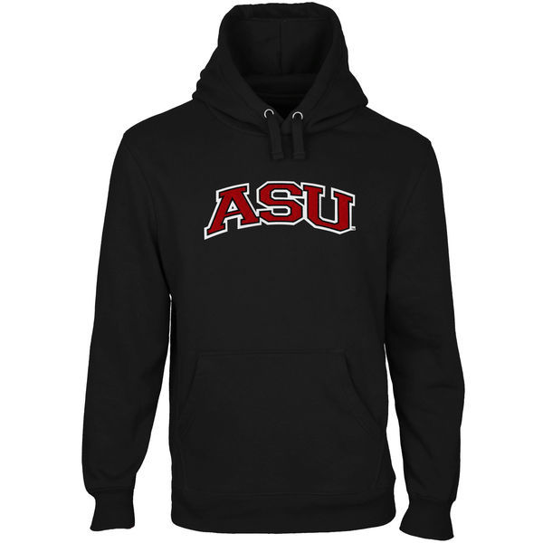 Arkansas State Black Wolves Team Logo Red College Pullover Hoodie2