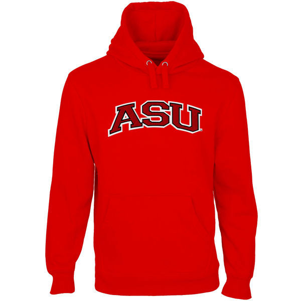 Arkansas State Red Wolves Team Logo Red College Pullover Hoodie2