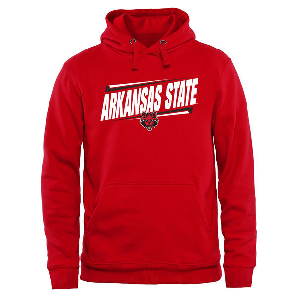 Arkansas State Red Wolves Team Logo Red College Pullover Hoodie3 - Click Image to Close