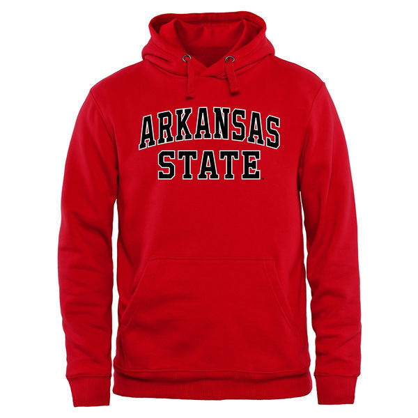 Arkansas State Red Wolves Team Logo Red College Pullover Hoodie4