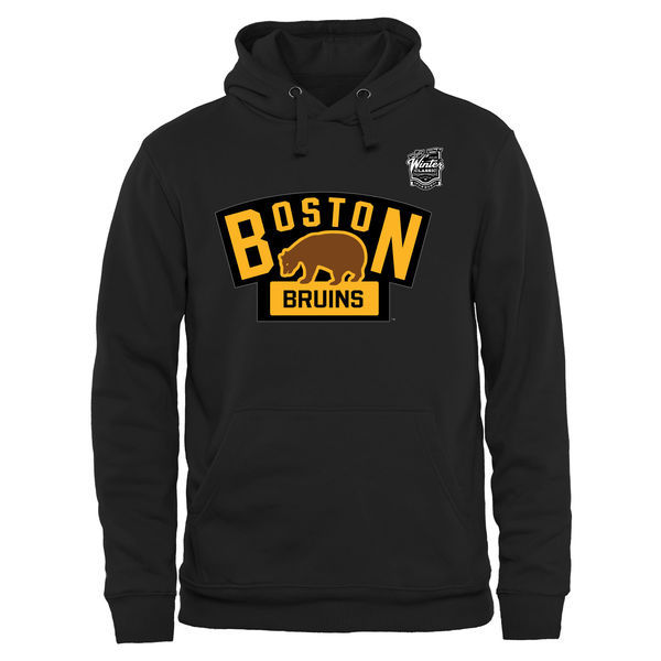 Boston Bruins Black Team Logo Men's Hoodie08