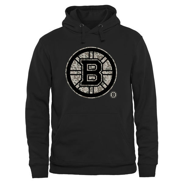 Boston Bruins Black Team Logo Men's Pullover Hoodie