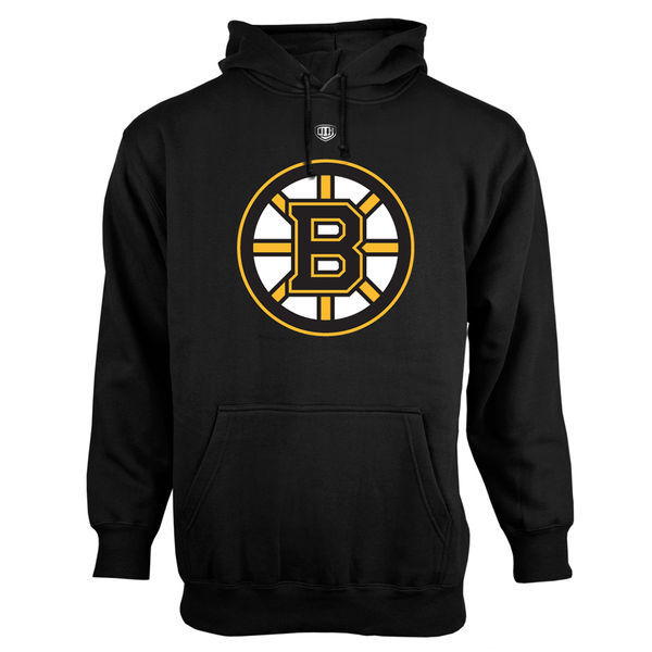 Boston Bruins Black Team Logo Men's Pullover Hoodie03