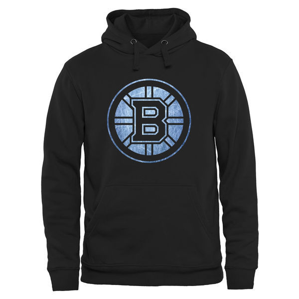 Boston Bruins Black Team Logo Men's Pullover Hoodie04