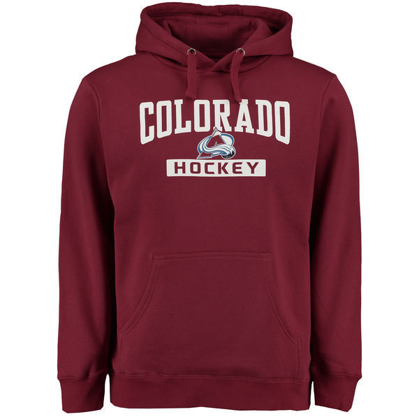 Colorado Avalanche Red Team Logo Men's Pullover Hoodie03