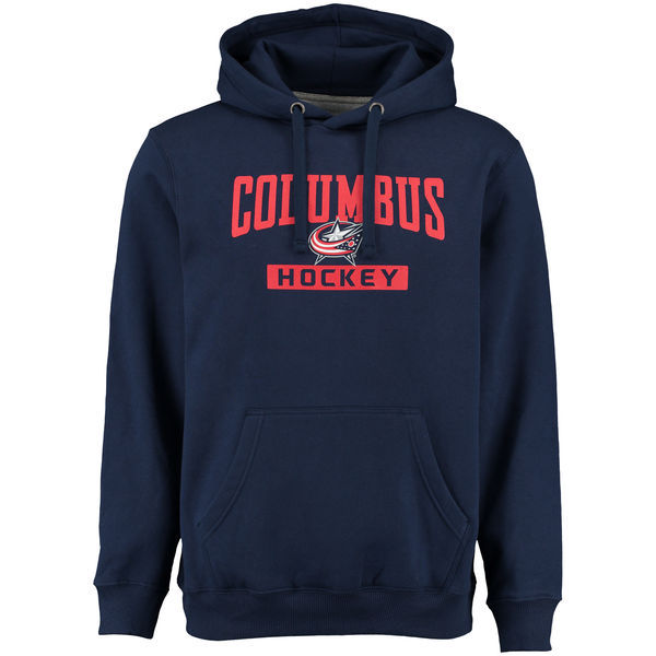 Columbus Blue Jackets Navy Blue Team Logo Men's Pullover Hoodie