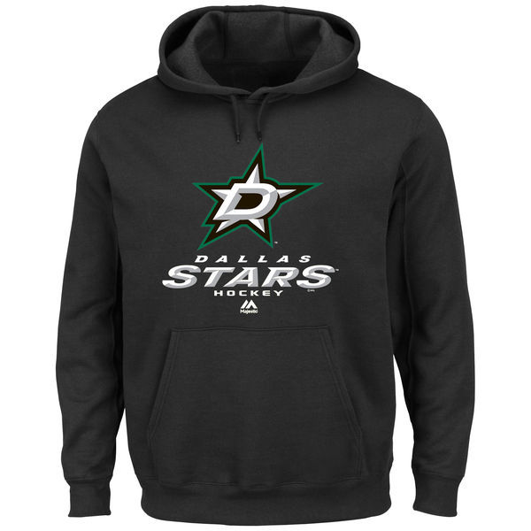 Dallas Stars Black Team Logo Men's Pullover Hoodie09
