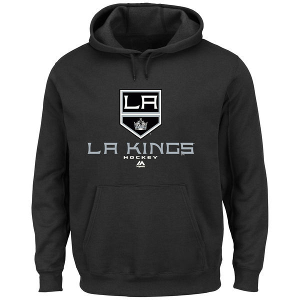 Los Angeles Kings Black Team Logo Men's Pullover Hoodie07