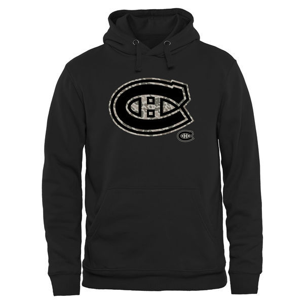 Montreal Canadiens Black Team Logo Men's Pullover Hoodie Montreal Canadiens Black Team Logo Men's Pullover Hoodie
