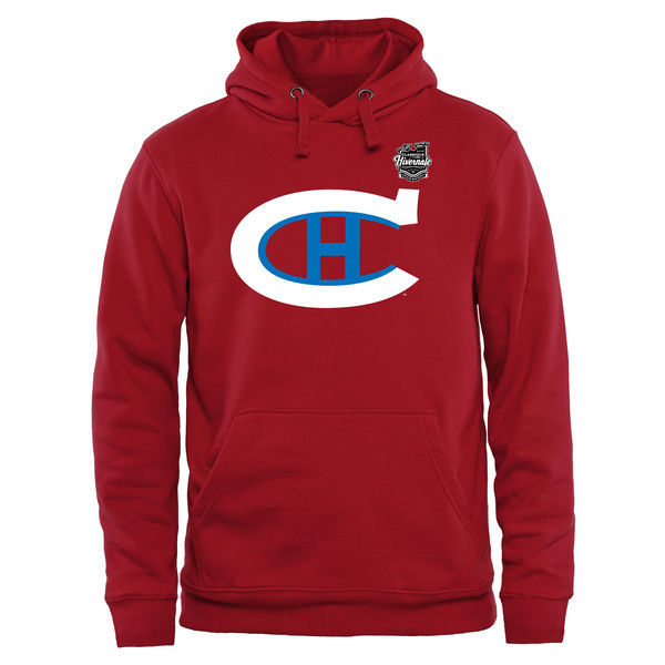Montreal Canadiens Red Team Logo Men's Pullover Hoodie04