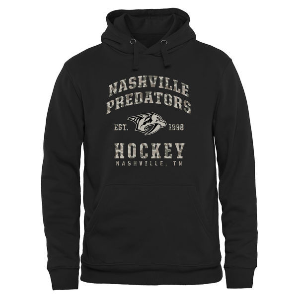 Nashville Predators Black Team Logo Men's Pullover Hoodie